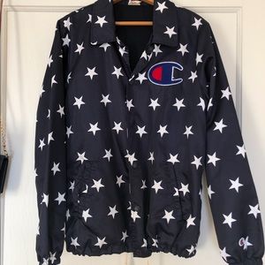 Champion Coach Style Jacket in Star Print
